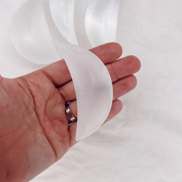 Selenite Moon Dish